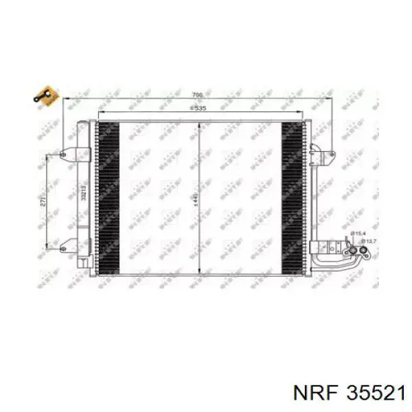 Купить 35521 NRF Радиатор системы охлаждения кондиционера