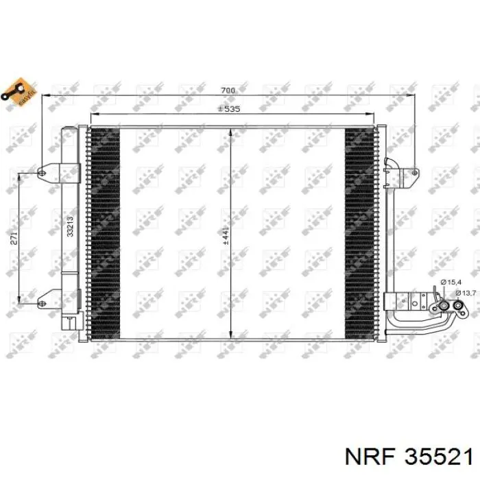 Condensador aire acondicionado 35521 NRF