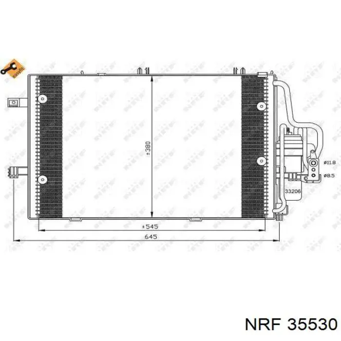 Радиатор кондиционера 35530 NRF