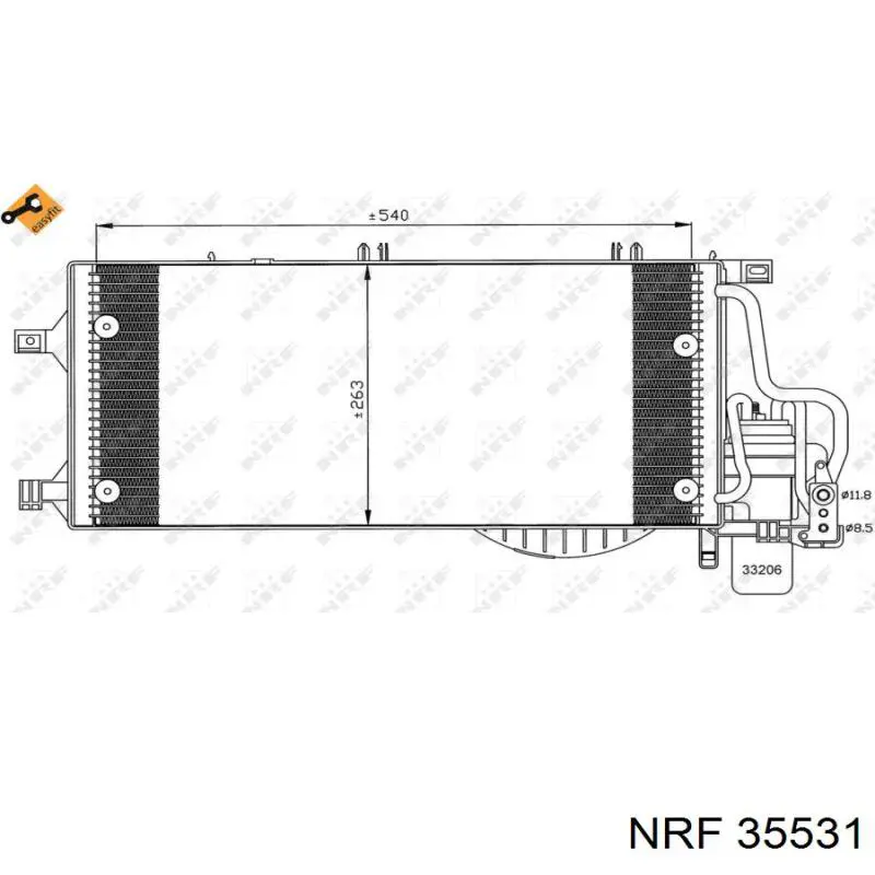Condensador aire acondicionado 35531 NRF