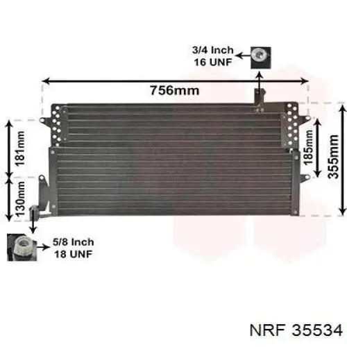 Радиатор кондиционера 35534 NRF