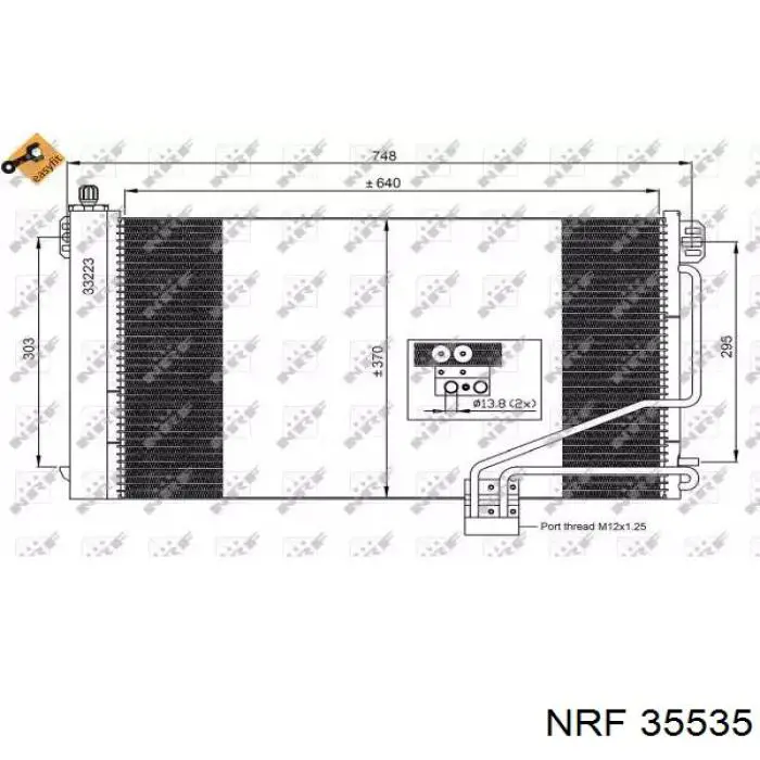 35535 NRF радиатор кондиционера