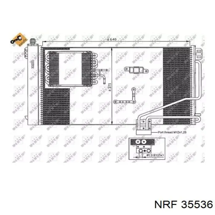 Радиатор кондиционера NRF 35536