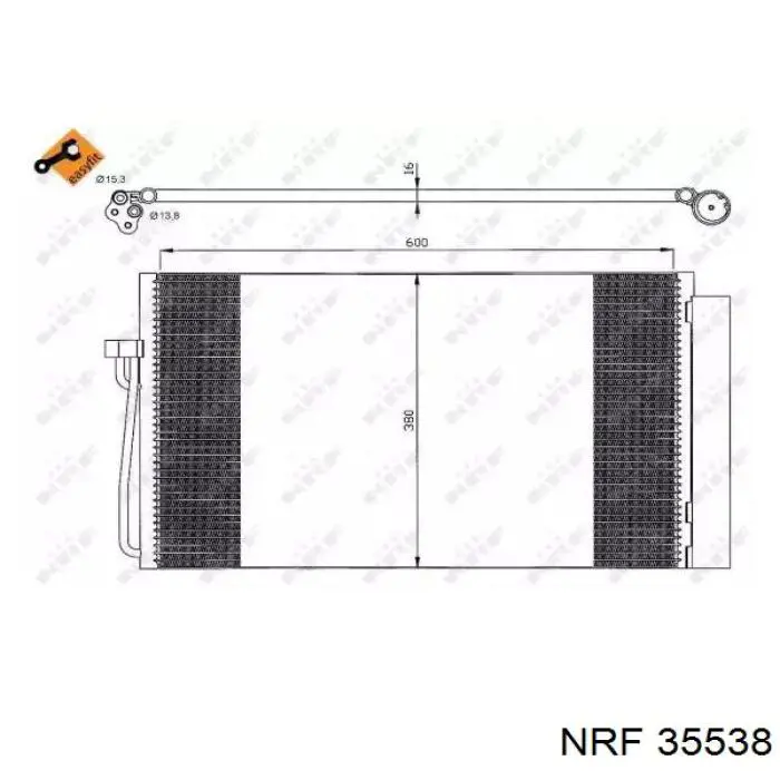 Радиатор кондиционера NRF 35538