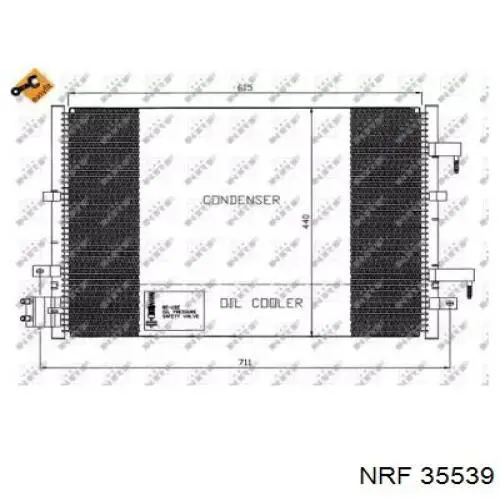 Радиатор кондиционера 35539 NRF