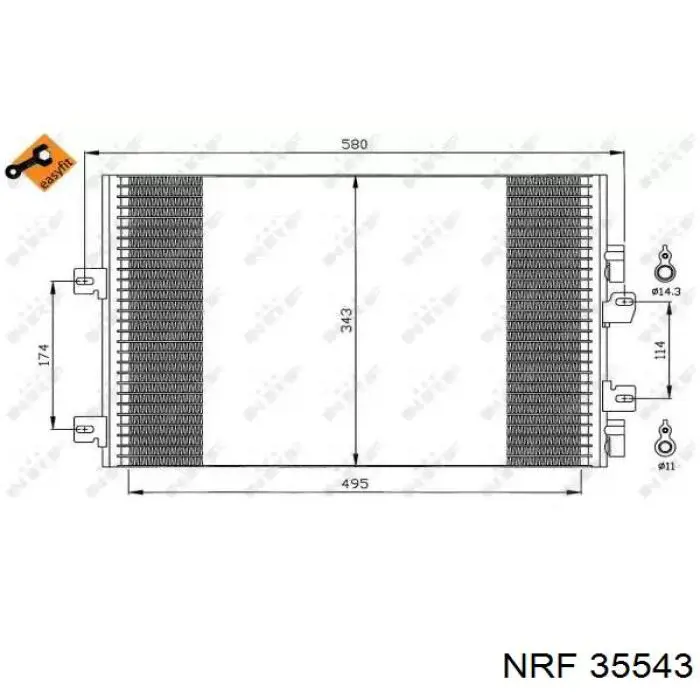 Condensador aire acondicionado 35543 NRF