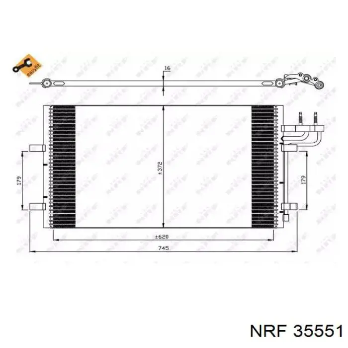 Condensador aire acondicionado 35551 NRF