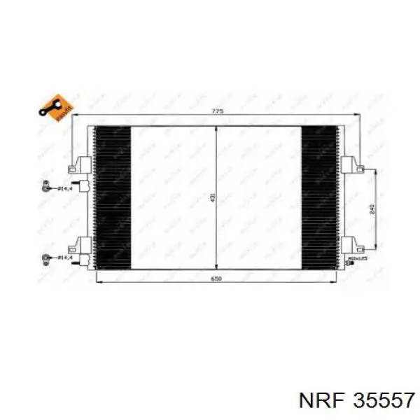 Condensador aire acondicionado 35557 NRF