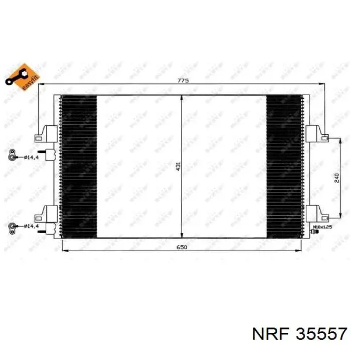Конденсатор кондиционера NRF 35557 цена, от 92.52 USD