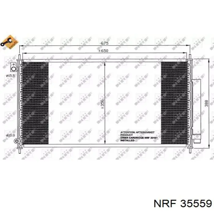 35559 NRF радиатор кондиционера