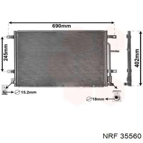 Радиатор кондиционера 35560 NRF