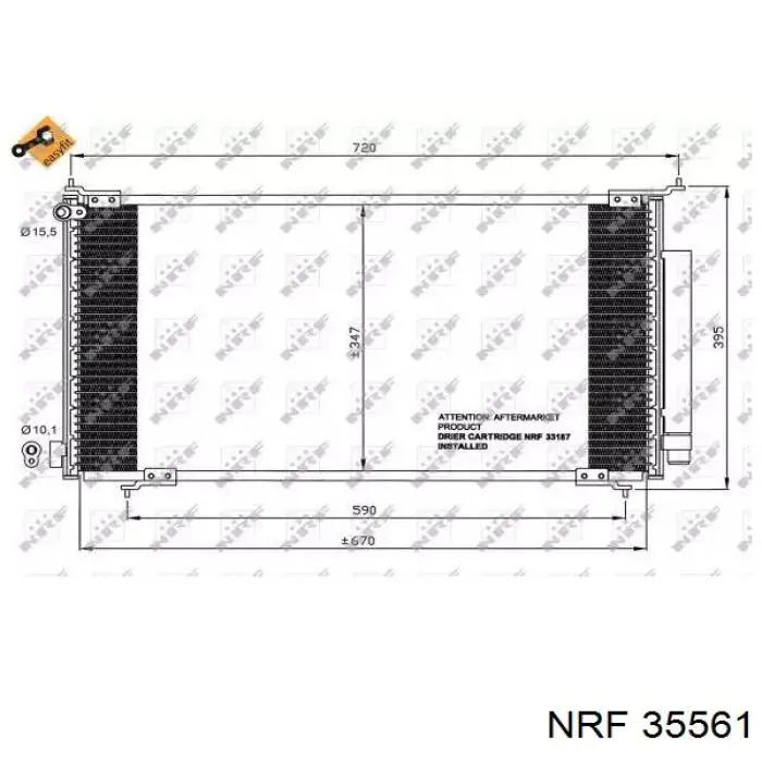 Радиатор кондиционера 35561 NRF