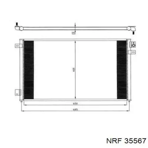 35567 NRF радиатор кондиционера