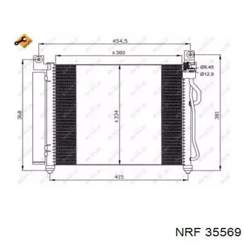 Радиатор кондиционера 35569 NRF