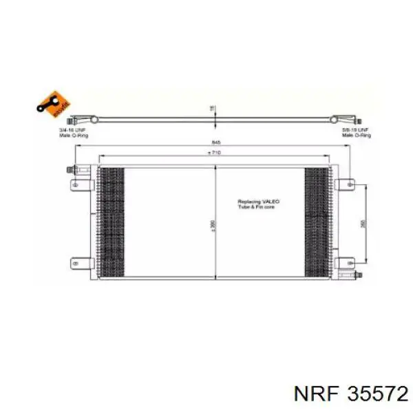 Радиатор кондиционера 35572 NRF