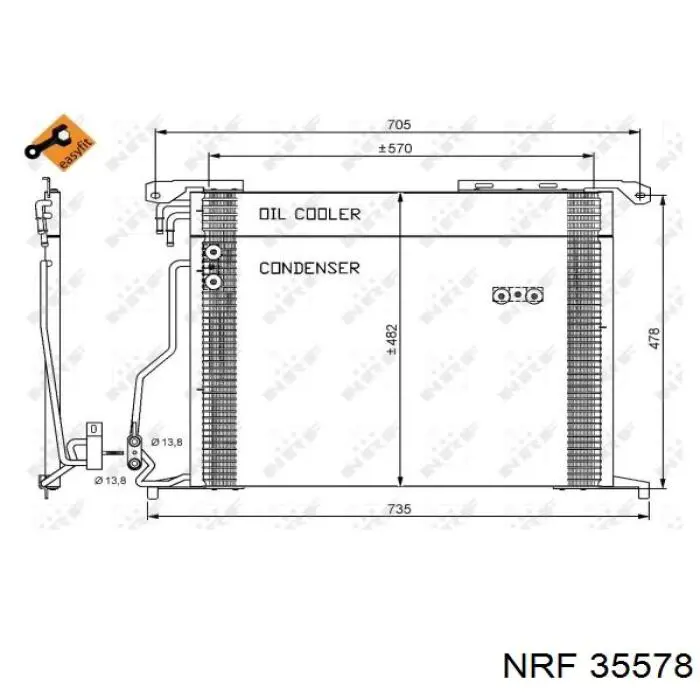 Condensador aire acondicionado 35578 NRF