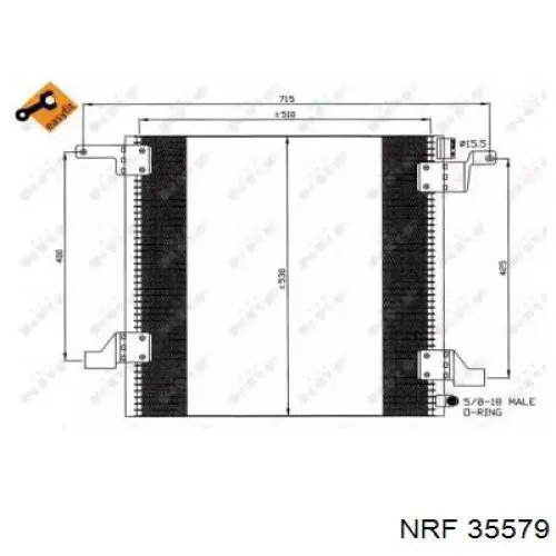 Радиатор кондиционера 35579 NRF