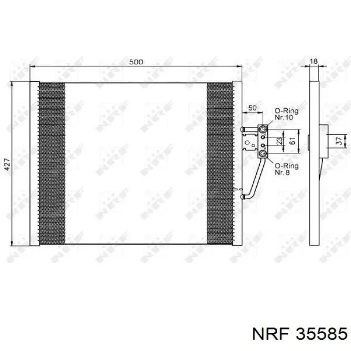35585 NRF радиатор кондиционера