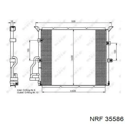 Condensador aire acondicionado 35586 NRF