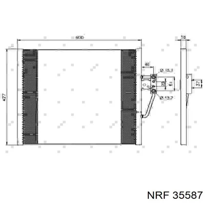 Радиатор кондиционера 35587 NRF