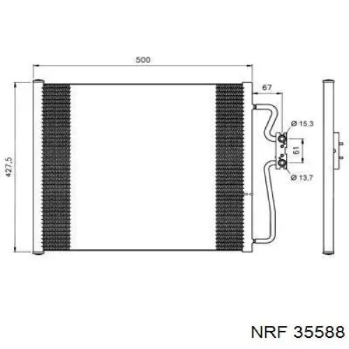 Радиатор кондиционера 35588 NRF