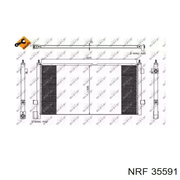 35591 NRF радиатор кондиционера