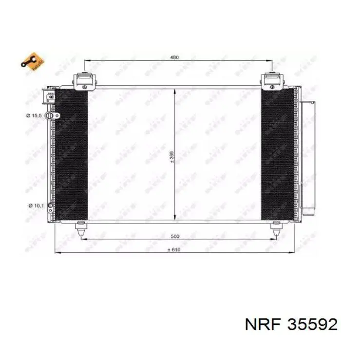 35592 NRF радиатор кондиционера