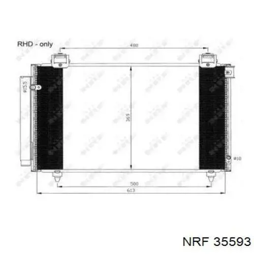 35593 NRF радиатор кондиционера