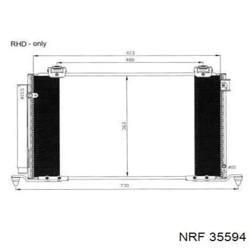 Радиатор кондиционера 35594 NRF