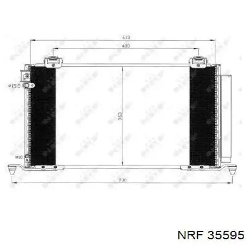 35595 NRF радиатор кондиционера