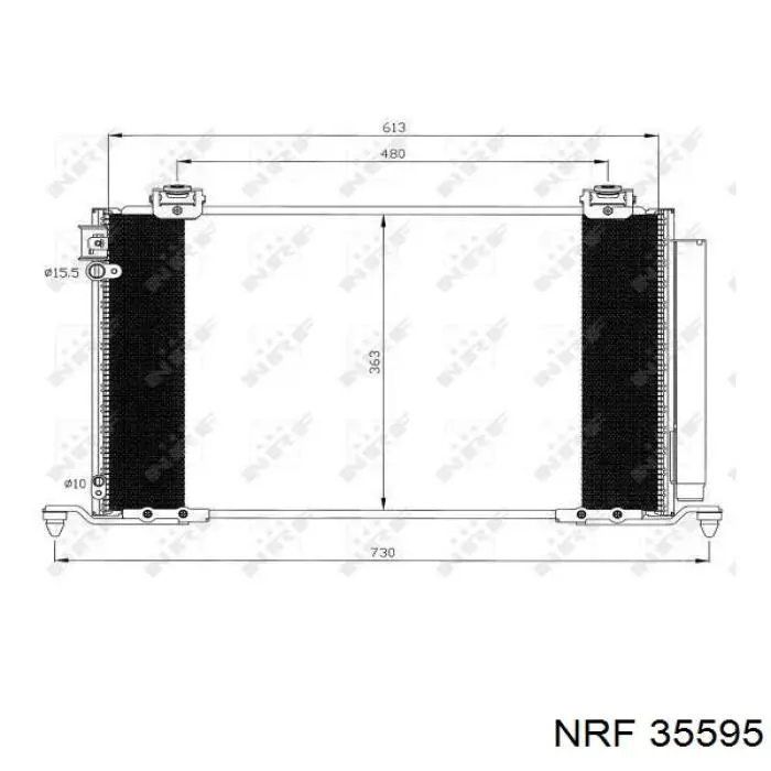 Condensador aire acondicionado 35595 NRF