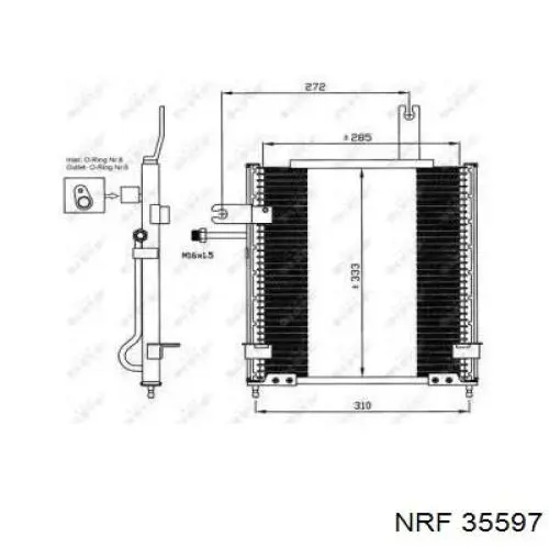 Радиатор кондиционера 35597 NRF