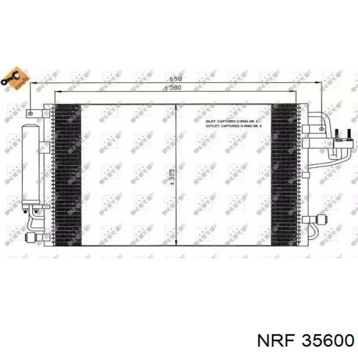 35600 NRF радиатор кондиционера