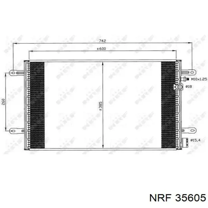 Радиатор кондиционера 35605 NRF