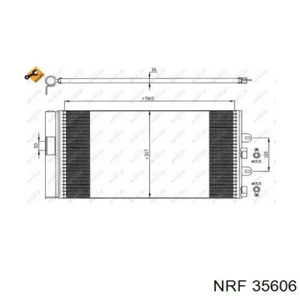 35606 NRF радиатор кондиционера