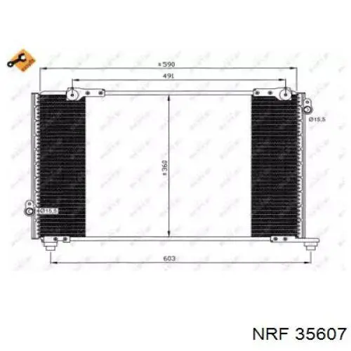 Condensador aire acondicionado 35607 NRF