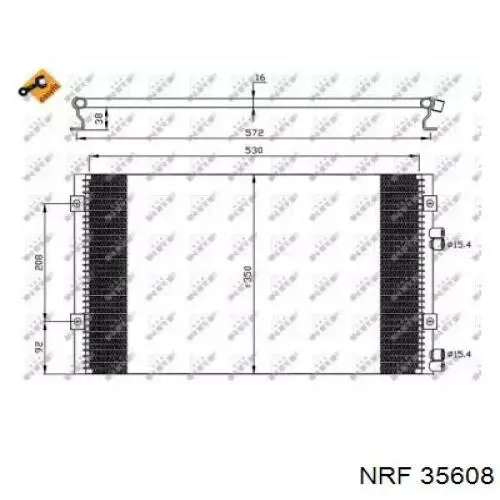 35608 NRF радиатор кондиционера