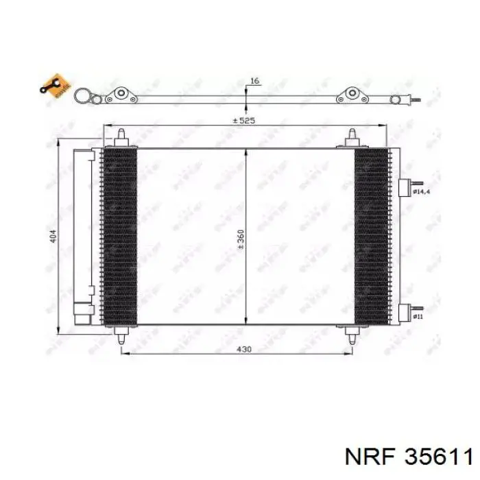 Condensador aire acondicionado 35611 NRF