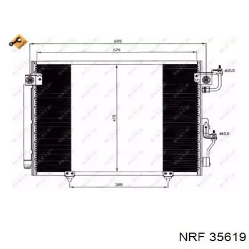 35619 NRF радиатор кондиционера