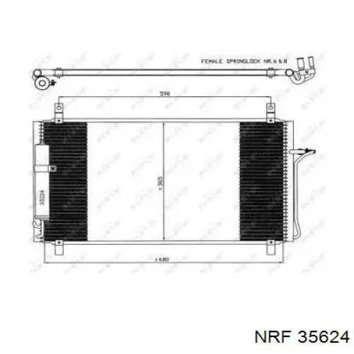 Condensador aire acondicionado 35624 NRF