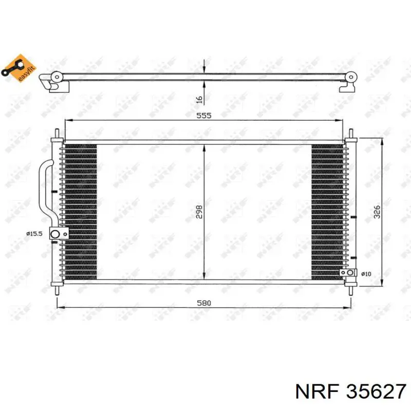 LRAC2317 Luzar радиатор кондиционера
