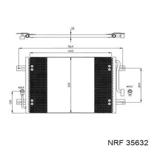 Радиатор кондиционера 35632 NRF