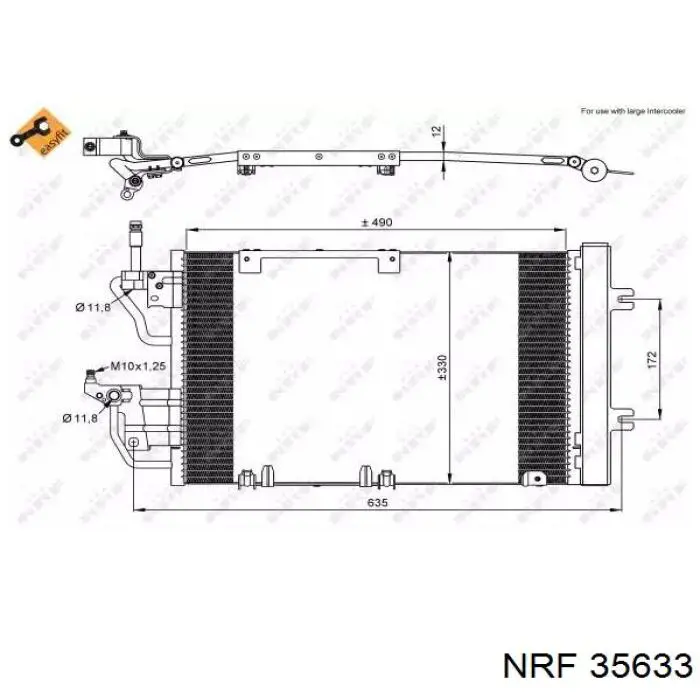 35633 NRF радиатор кондиционера