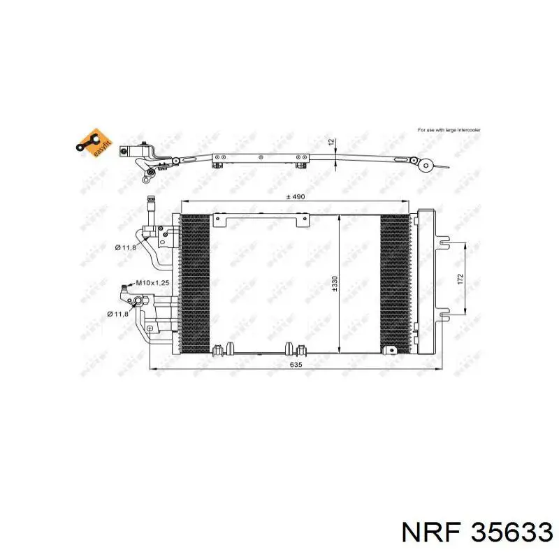 Конденсатор кондиционера NRF 35633 цена, от 82.76 USD