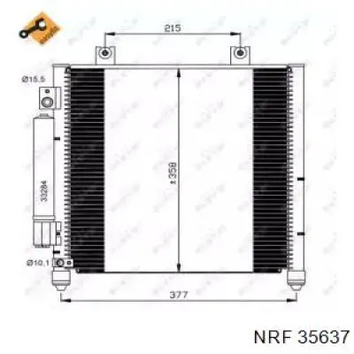 35637 NRF радиатор кондиционера