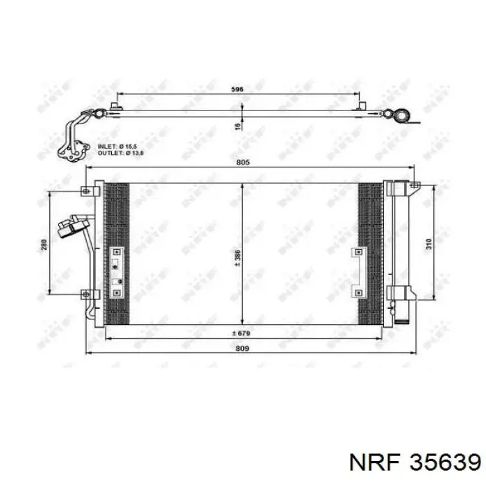 35639 NRF радиатор кондиционера