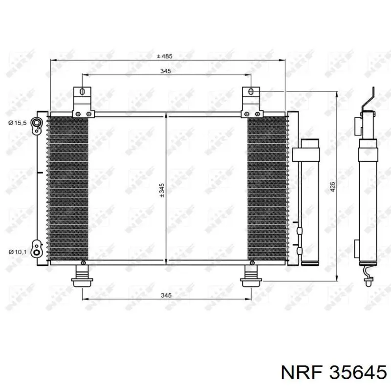 Радиатор кондиционера 35645 NRF