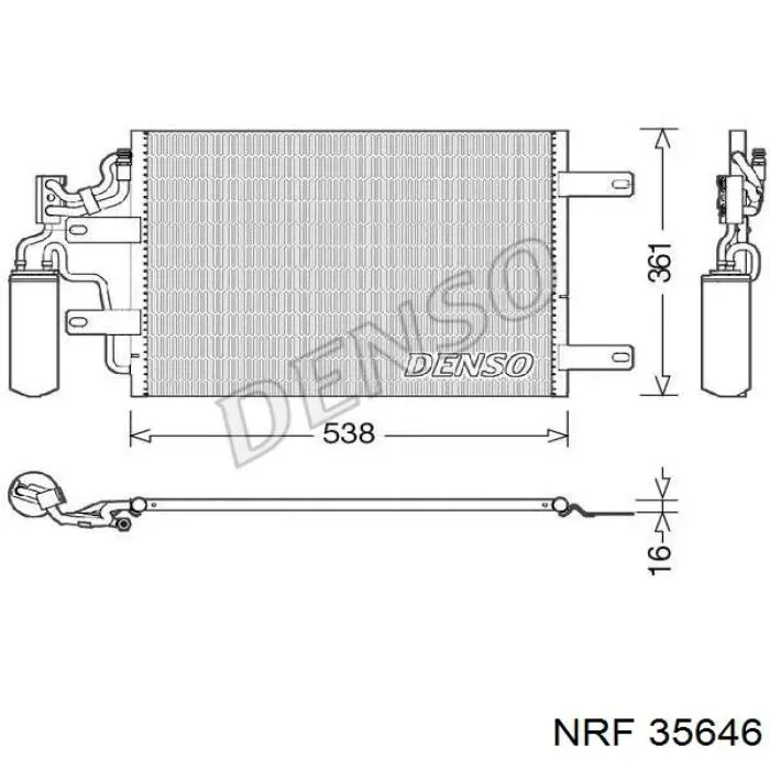 Радиатор кондиционера 35646 NRF