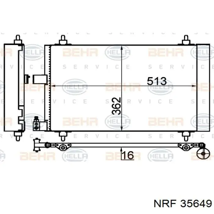 Радиатор кондиционера 35649 NRF
