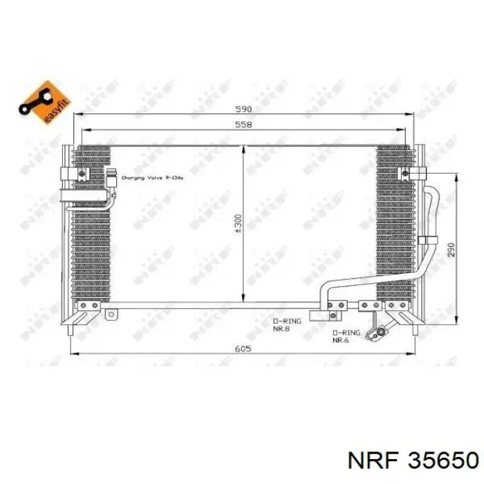 35650 NRF радиатор кондиционера